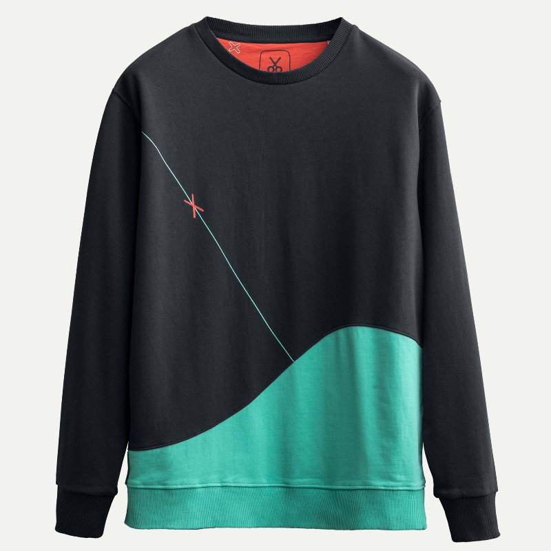 KAFT Kuzgun Unisex Oldschool Sweatshirt Flowinga - Raven - 1